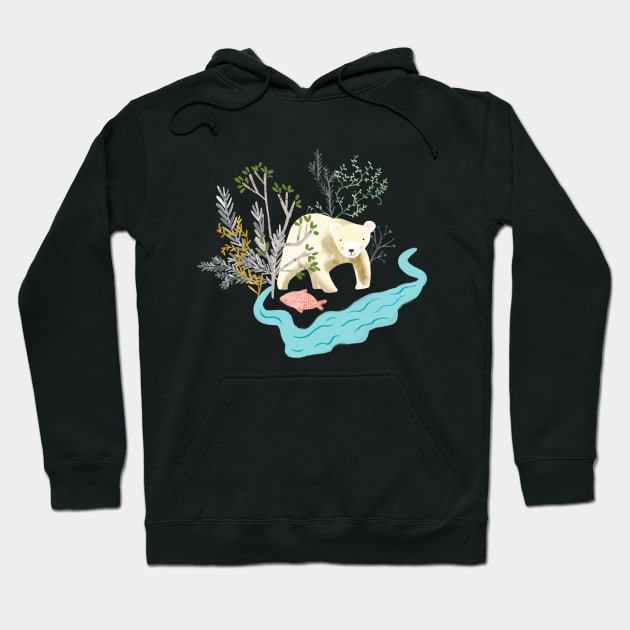 Spirit Bear - Great Bear Rainforest Hoodie by Michele Norris